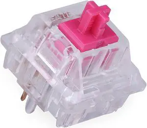 Gateron Aliaz Silent Pink Keyboard Switches, 5-Pin Linear 60gf Switches,Black-Plated Spring Key Switches,Suitable for Mechanical Keyboards (72PCS)