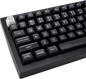 GEKUCAP WOB Keycaps 160 Keys, Double Shot PBT Custom Keycap Set, Minimalist Style Black SA Profile Keyboard Keycaps for Cherry Gateron MX Switches Mechanical Keyboard