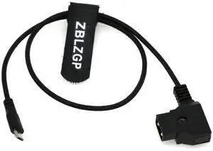ZBLZGP USB Phone Tablet Device Micro USB to D Tap Power Supply Cable for Camera (Straight Micro USB)