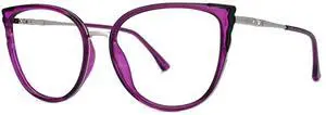 Zeelool Cat Eye Blue Light Blocking Glasses for Women Men ZJGX338746-04B Purple