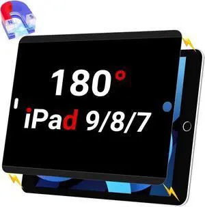 ZZOEGAA iPad 9th Generation Privacy Screen Protector, Magnetic Privacy Screen Protector for iPad 9th 8th 7th Gen Inch & iPad Air 3th & iPad Pro 10.5 In, Removable & Reusable Anti Blue Light Filter