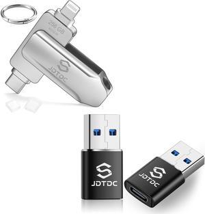 256GB Photo-Stick-iPhone-15-Flash-Drive USB C to USBMale Adapter for iPhone 15/15 Plus/15 Pro/15 Prmo Max/iPad/Android/MacBook Pro