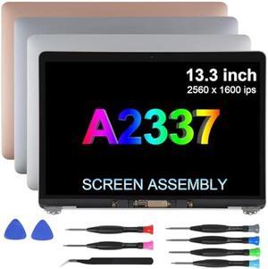 Replacement Screen 13.3" for MacBook Air 13-inch A2337 M1 2020 Year( Model:EMC 3598 MGN93 MGNA3 MGND3 MGNE3 MGN63 MGN73) Full LCD Screen Display Assembly(Rose Gold)