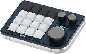 KEEBMONKEY Megalodon Triple Knob Macro Pad Programmable Designer Mini Keyboard 16 Keys (Navy)