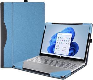 Cover Case for 15.6'' HP Envy x360 2-in-1 Laptop 15t-fe 15-fh 15z-fh 15-fe 15-ew 15t-ew 15z-ey &HP Pavilion x360 Convertible 15t-dw 15-er,PU leather Protective Shell Detachable laptop Bag (Light Blue)