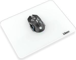 Glass Mousepad 3.0 large Glass Gaming Mouse Pad with Non-slip Mat 3MM Game Special Tempered Glass 13.8 * 10.2Inch (Large)