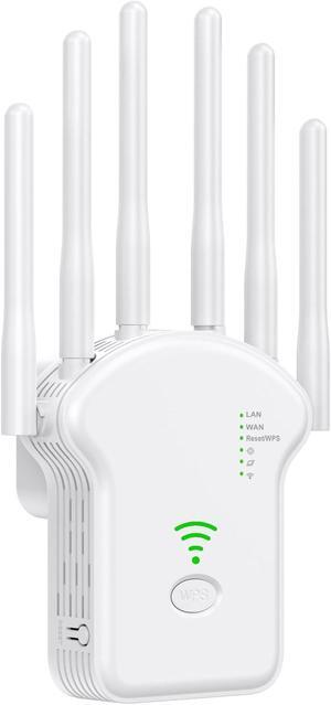 2024 Latest WiFi Extender WiFi Intensifier with Ethernet Port, 6-Antenna WiFi Extender with Wider Coverage and Stronger Signal, Internet WiFi Wireless Repeater is Suitable for Home and Outdoor