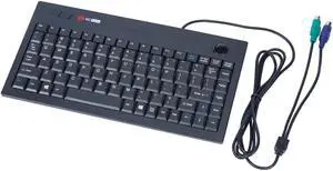 MCSaite Wired PS2 Trackball Keypad - Keyboard and Roll Mouse Combo - 11.8x7.5x1.4 Inches - for PC Laptop Notebook Desktop - US English Layout - Black