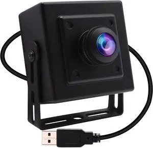 MMlove USB Camera VGA Webcam 480P 60FPS 170 Degree Fisheye Wide Angle Lens Aluminum Mini Case Webcam with 640x480 Pixel Web Camera for PC/Laptop/Raspberry Pi