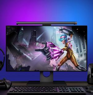 Monitor Light Bar with RGB Backlight, Flat/Curved Screen Bar Reduce Eye Strain Monitor Lamp USB Powered Led Desk Lamp 17.7 inch with Dimming Memory for Desktop Space Saving and Gaming Home Office