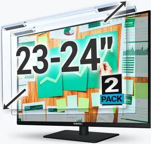 VINTEZ Blue Light Screen Protector for 23, 23.6, 23.8, 24 Inch Computer Monitor and Laptop  Anti-UV Blue Light Blocking Film for Desktop PC, Eye Protection Filter, 21.2" x 13.4", 2 Pack