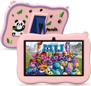VOLENTEX Kids Tablet, 7 inch Android 13 Tablet for kids aged 3-14, 4GB RAM 32GB ROM Toddler Learning Tablets with Shockproof Case, Parental Control, Kids App Pre-Installed (pink)