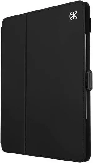 Speck Case for iPad Pro 6th Generation 12.9 Inch - Drop & Camera Protection, Slim Multi Range Stand, Apple Pencil Holder - Black/Black/White
