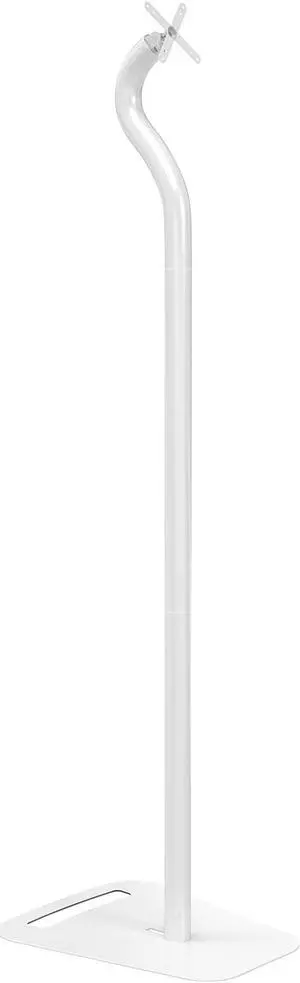 CTA Digital Swan Neck Floor Stand - Premium Security Swan Neck Floor Stand with VESA Plate - White (ADD-PARASWW)