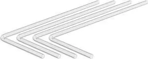 PrimoChill 90 Degree Pre- Bent 10mm ID x 14mm OD Rigid Acrylic/PMMA Tubing - 200mm x 500mm, Made with Premium Materials, Perfect Hardline for PC Watercooling - 4 Pack - Frosted