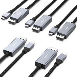 BENFEI 5 Pack USB-C to DisplayPort 6 Feet Cable(8K@60Hz 4K@144Hz), USB Type-C to DisplayPort Cable [Thunderbolt 3/4 Compatible] with iPhone 15 Pro/Max, MacBook Pro/Air 2023, iPad Pro, iMac, S23,XPS 17
