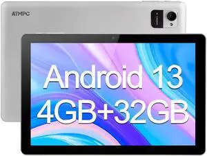 ATMPC Android Tablet 10 Inch,Tablets,4GB(2+2) Ram 32GB ROM & 128Gb Expand Android 12 Tablet, 2+5Mp Dual Camera, WiFi, Bluetooth, 6000Mah Battery