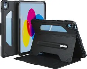 UZBL Case for iPad 10th Generation 10.9 Inch (2022) Premium Vegan Leather Protective Case Cover with Magnetic Stand and Pencil Holder (Model #s A2696, A2757, A2777)