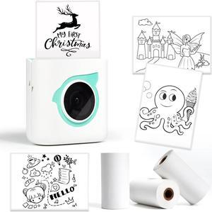 HPRT L8 Mini Sticker Printer Portable Thermal Printer and 1pack Thermal Paper,10 Rolls,57mm*4m