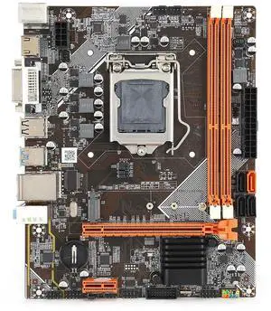 Desktop Motherboard, LGA 1155 DDR3 Computer Desktop Mainboard for B75, 3 x SATA2.0 Interface, Support VGAHDMIDVI Output
