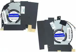 ZHAWULEEFB Replacement New Laptop CPU and GPU Cooling Fan for Dell Alienware M15 R1 AWM17-7219SLV-PUS 2019 Series DFS5K223052830 FLF5 and DFS5K221153710 FLF3 OPDMMO DC5V 0.5A Fan