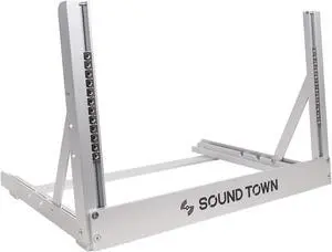 Sound Town 6U Aluminum 2-Post Desktop Open-Frame Rack, Angle Adjustable, for Audio/Video, Network Switches, Routers, Patch Panels (2PF-6A)