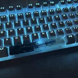 LINWIN Custom Keycap Black White Knife Keycap Space Bar Keycap for MX Mechanical Keyboard Unique Gifts for Friends