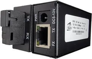 iszo 1Pair Mini Gigabit Transceiver, Media Converter, A/B Optic Transceiver, SC 1.25G, RJ45 10/100/1000Mbps, 20km, Small Size, Fiber to Ethernet, Fiber Media Converter DC 5-12V, Plug and Play.