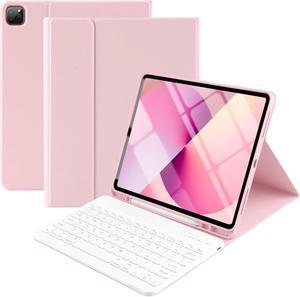 Keyboard Case for iPad Pro 12.9 inch 2022, New iPad Air 13 inch M2 2024 Case with Keyboard for iPad Pro 12.9 5th 2021 Case with Pencil Holder, Tablet Smart Cove