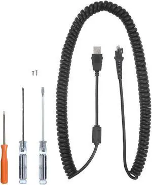 Compatible Nuance® Dragon PowerMic III Microphone 10' Curly Cable - Easy Install