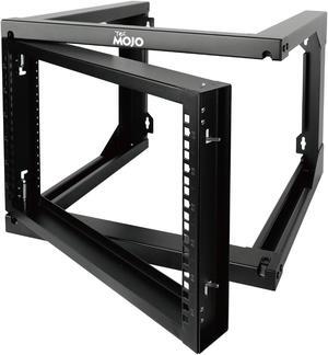 Tecmojo 6U Wall Mount Rack, Server Rack,Open Frame Server Rack,Network Rack for 19inch Computer/AV/Data/IT/Media Equipment,18inch Depth,16inch Apart Mounting Holes,Swing Gate,Square and Tapped Holes