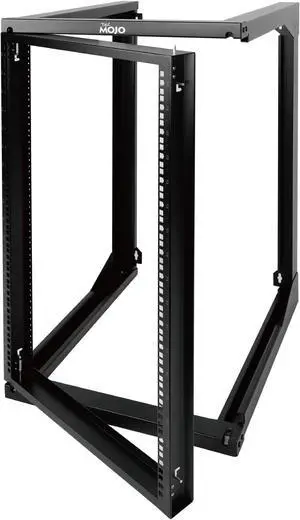 Tecmojo 18U Wall Mount Rack, Server Rack,Open Frame Server Rack,Network Rack for 19inch Computer/AV/Data/IT/Media Equipment,24inch Depth,16inch Apart Mounting Holes,Swing Gate,Square and Tapped Holes