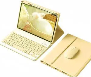 kaidisen Keyboard Case Mouse for iPad Mini A17 Pro 2024/ iPad Mini 6th Generation 2021 Detachable Cute Color Keyboard Case Support Pencil 2 Charging,Yellow