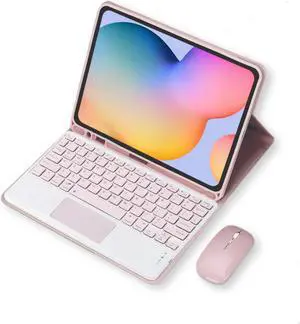 Keyboard Case for Tab A8 Tablet Soft, Protective Cover Case with Cutouts Pen Slot, Tablet Case with Keyboard Mouse for