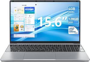 SGIN Laptops Laptop 156 inch Laptop Computer with 4GB DDR4 RAM128GB SSD N4000 Processor Webcam TypeC Mini HDMI WiFi5 53200mWh Long Battery Mini HDMI 2xUSB 32 Sliver