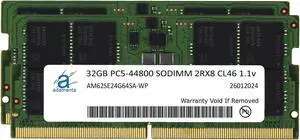 Adamanta 64GB (2x32GB) DDR5 5600MHz PC5-44800 (or 4800MHz PC5-38400) SODIMM 2Rx8 CL46 1.1v Laptop Notebook Memory Module Upgrade RAM