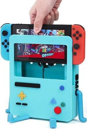OrnaZest Console Stand for Nintendo Switch, Fun Gift Holder with Cooling Fan Compatible with Nintendo Switch OLED Accessories Gamer Desk Switch Dock Cute Gaming Case Decor Gift Men Women Kids, Blue