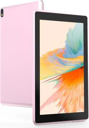 WUIUHOU 2024 Tablet, Android 12, 7 Inch IPS Touch Screen, Quad-Core, 4GB+32GB (1TB Expansion), WiFi, BT, Screen Protector, Lightweight, Pink