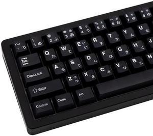 TIMSEKER Black Keycaps 60 Percent, 129 Keys PBT Japanese Keycaps, Keyboard Keycaps Cherry Profile, Elegant Black Japanese Keycaps, Dye-Sub Custom Keycaps for Mechanical Keyboard