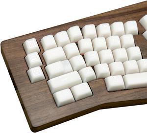 TIMSEKER Keycap PBT Double Shot Keycaps, 160 Keys White Jade Keycaps Set Translucent SA Profile Keycaps, Minimalist Alice Keycaps Custom Cherry Mx Keycaps for ANSI/ISO Mechanical Gaming Keyboard