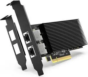 10G PCI-E Network Card with 10Gbps Dual RJ45 Ports, Intel X540-T2 Conrtoller, VIMIN 10Gb Ethernet Adapter Card Compatible with PCI Express X8, X16, Support Windows/Windows Server/Linux/VMware