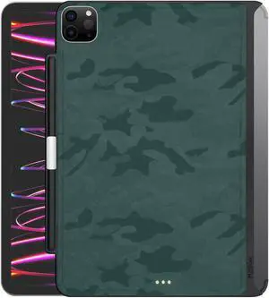 Haflyer Case for 2020/2022 iPad Air 10.9" 4th 5th Gen& 2018/2020/2021/2022 iPad Pro 11" 1st-4th- Magic Keyboard Compatible Case with Pencil Holder (Keyboard Not Included) - (Gable Green-CAMO)