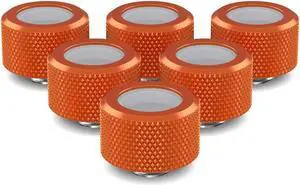 PrimoChill 16mm OD Rigid SX Fitting - 6 Pack - Candy Copper