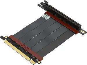 LINKUP - Ultra PCIe 4.0 X16 Riser Cable [RTX4090 RX6950XT x570 B550 Z690 Tested] Shielded High-Speed Vertical Mount Gaming PCI Express Gen4Universal 90 Degree Socket {10cm / 3.9"} 3.0 Gen3 Compatible