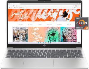 HP 15 Laptop, FHD Display, AMD Ryzen 3 7320U, 8 GB RAM, 256 GB SSD, AMD Radeon Graphics, Windows 11 Home in S Mode, 15-fc0010nr (2023), Silver
