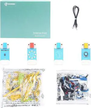 ELECFREAKS Interactive Coding Accessories Pack microbit Building Bricks for TPbot Car and Nezha Inventor's Kit, STEM Educational Planet X Series Sensors Kit (Without Micro:bit & TPbot & Nezha)