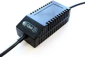 C64 PSU Modern Black US - Replacement Commodore 64 Power Supply, US Plug