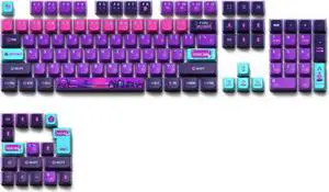 KeyTok OEM Profile Pixel Universe Doubleshot Dye Sub Keycap Set Thick PBT for Keyboard 87 tkl 104 ansi bm60 CSTC75 BM87 BM65