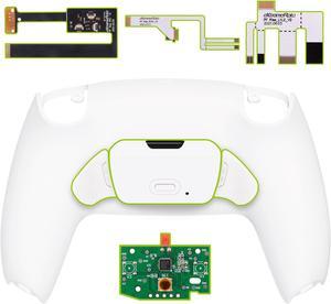 eXtremeRate White Back Paddles Programable Rise 2.0 Remap Kit for PS5 Controller BDM-010 020, Upgrade Board & Redesigned Back Shell & Back Buttons Attachment for PS5 Controller - without Controller