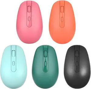 Rii Wireless Mouse RM700 2.4G Silent Mouse,Computer Mouse with USB Nano Receiver for Laptop,PC,Mac,Chromebook,Windows (5 Mixed Colors)